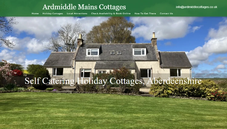 Ardmiddle Mains Cottages Aberdeenshire Website
